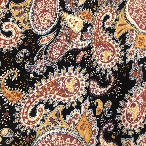 3/$25 🙌🏼 Black Rainn Paisley Pattern Kimono with Lace Back M - Picture 4 of 5